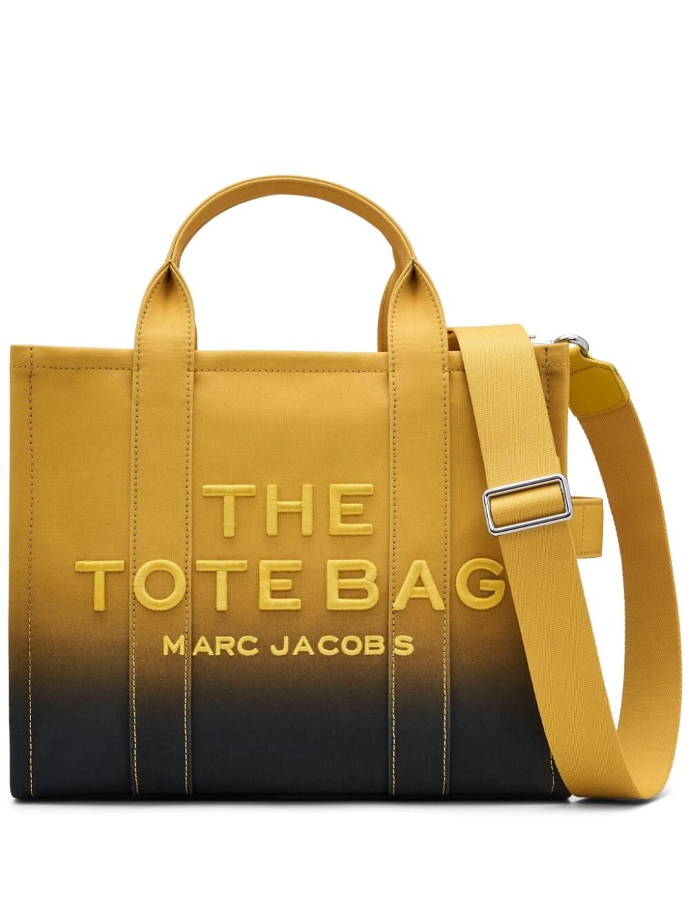 Marc Jacobs The Ombré Coated Canvas Medium Tote Bag In Black  