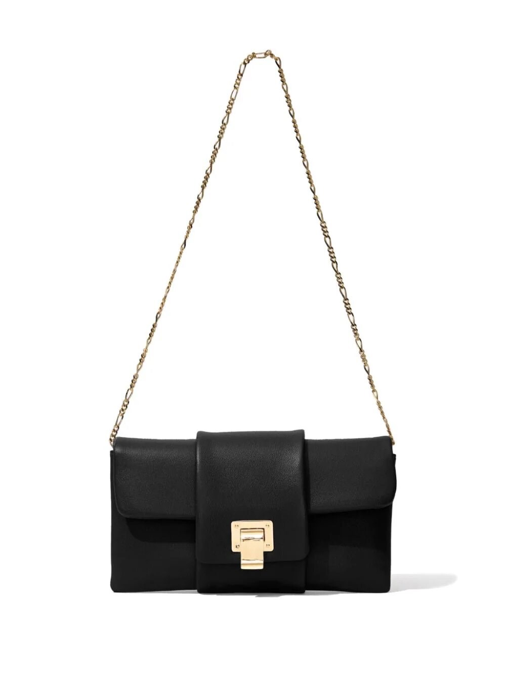 Proenza Schouler Flip Shoulder Chain Clutch In Black