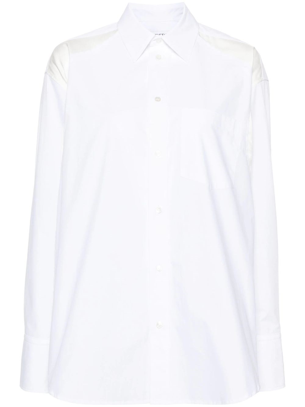 Shop Jw Anderson Satin Insert Shirt In White