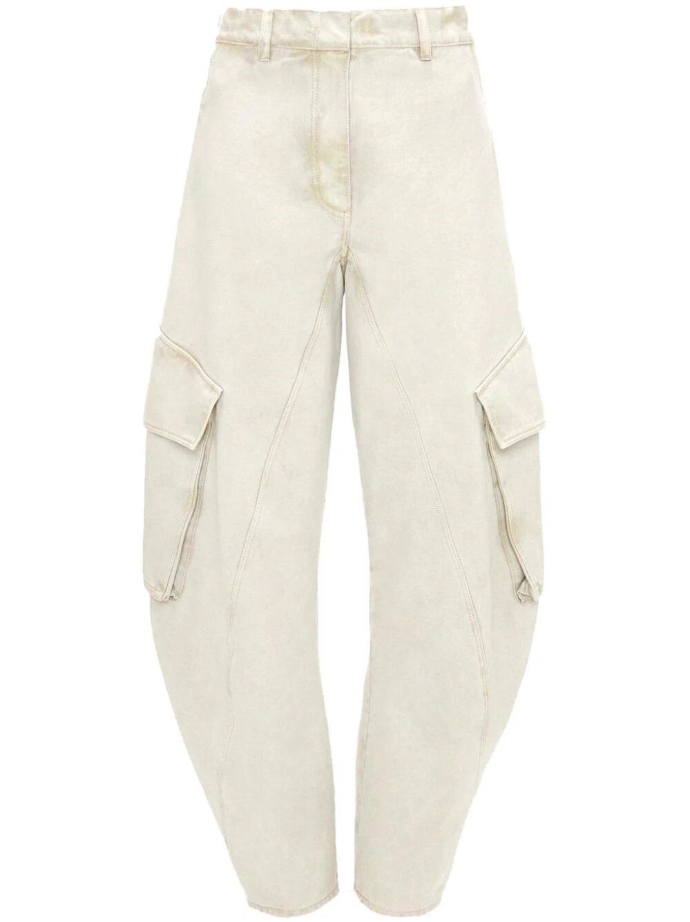 Shop Jw Anderson Twisted Cargo Trousers In White