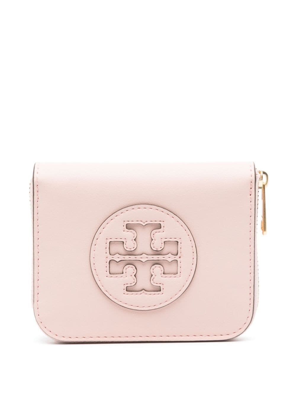 Tory Burch Portafoglio Ella Piccolo In Materiale Bio Con Zip In Pink