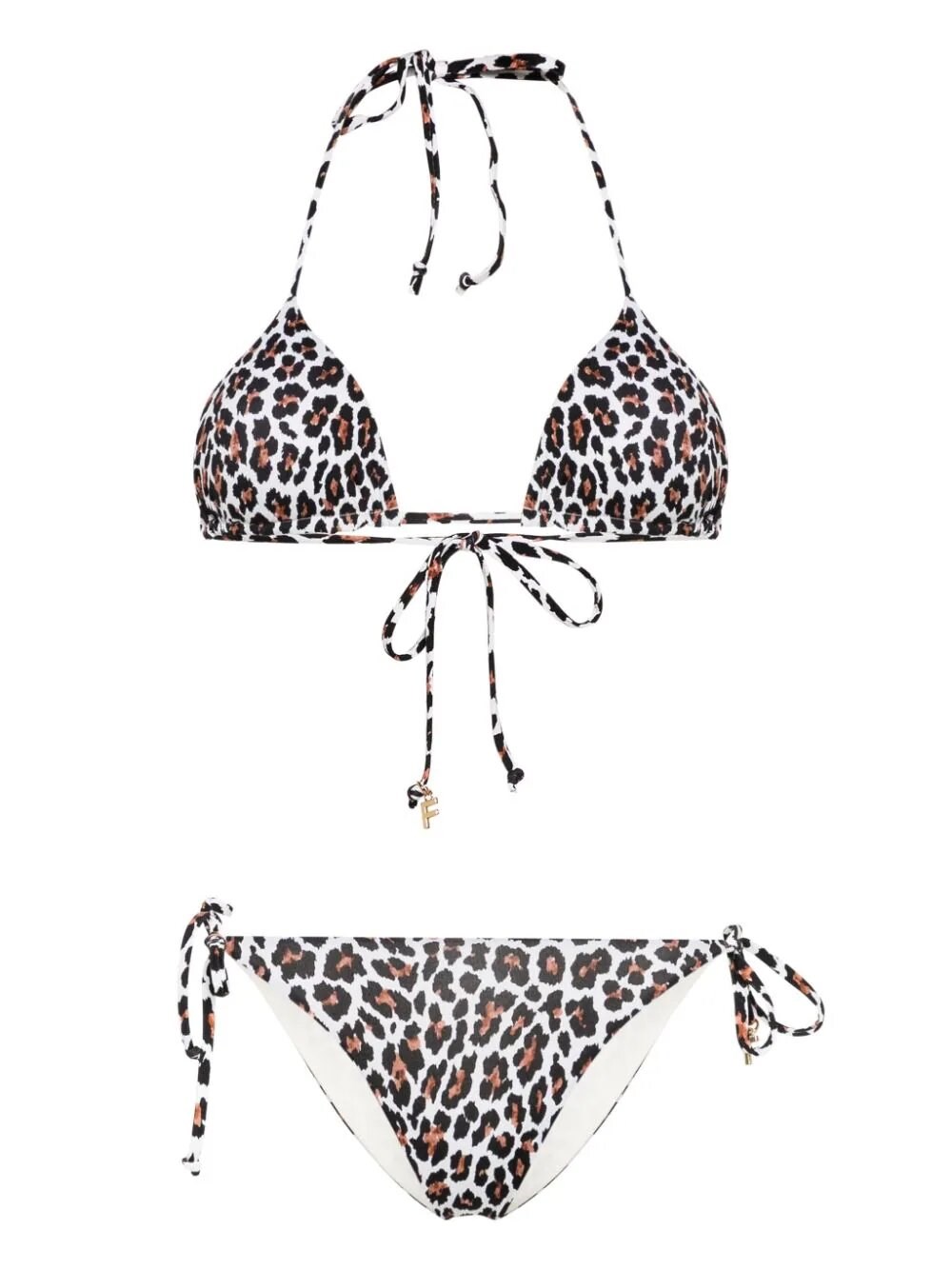 Fisico Animalier Print Bikini Set In Animal Print