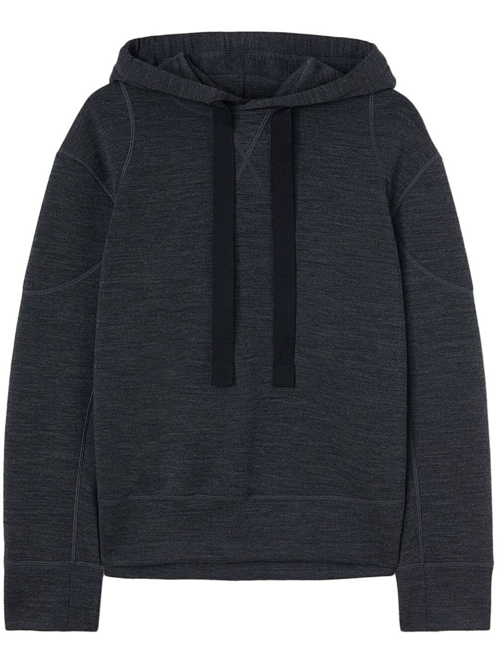 Jil Sander Wool Hoodie In Gray
