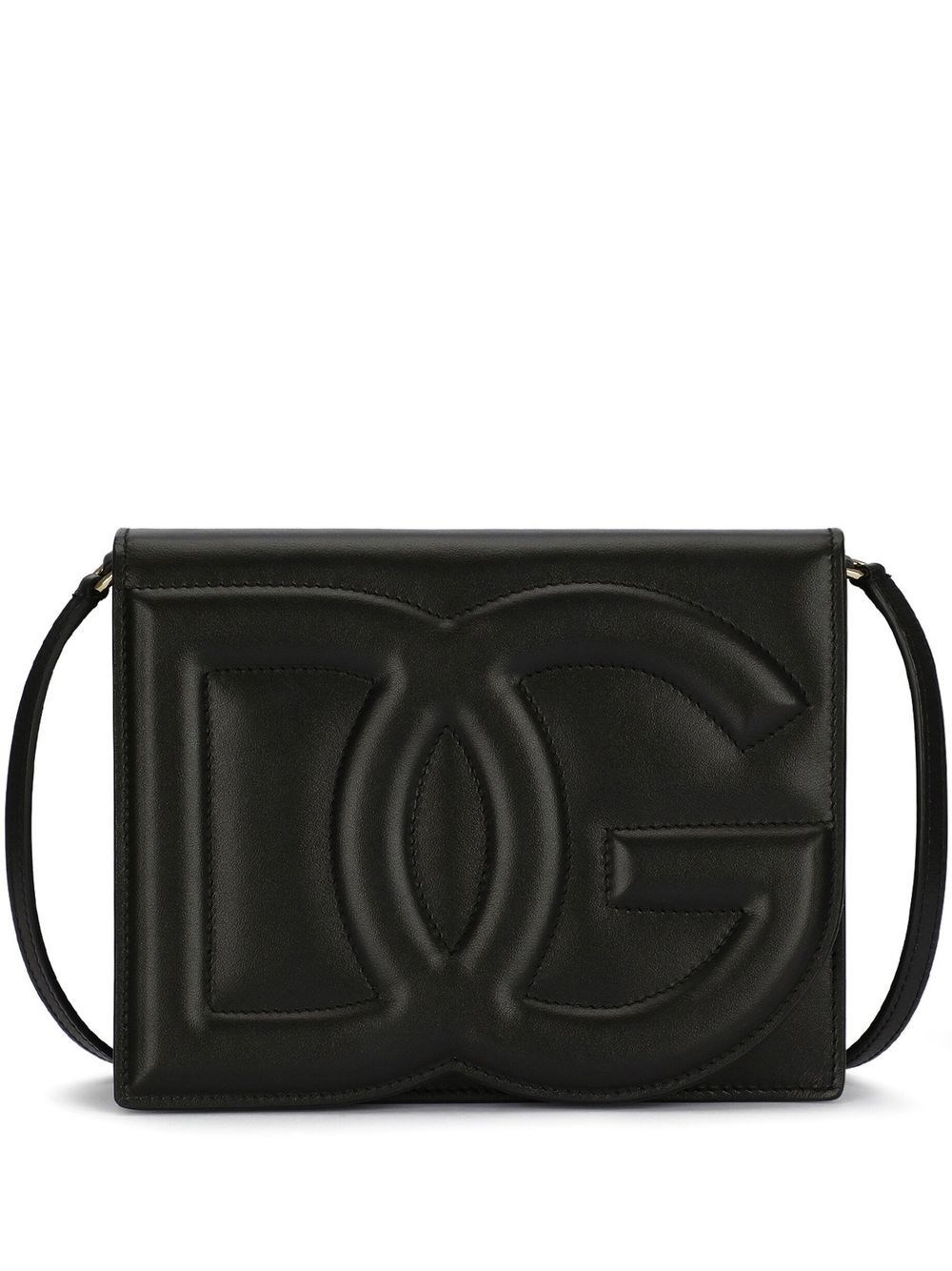 Dolce & Gabbana Logo Shoulder Bag In Black  
