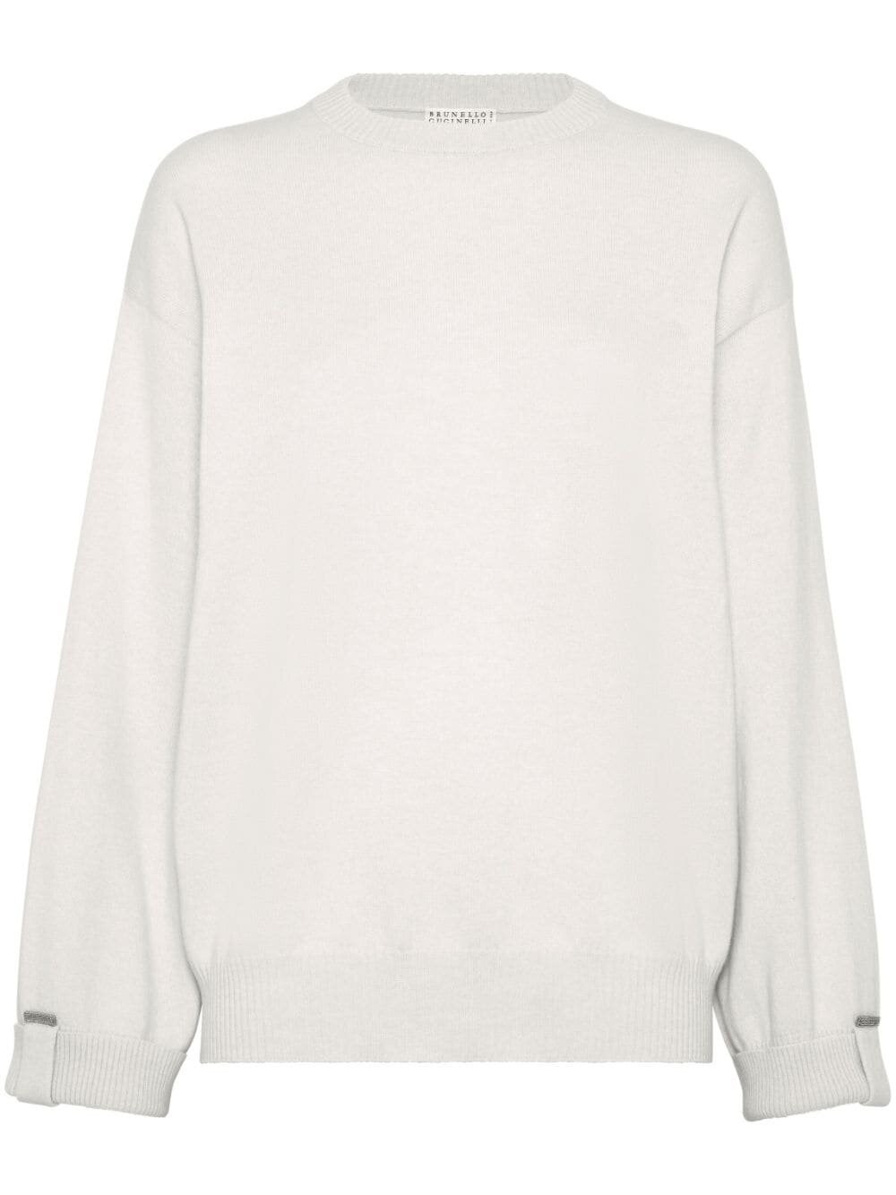Brunello Cucinelli Crew-neck Sweater In White