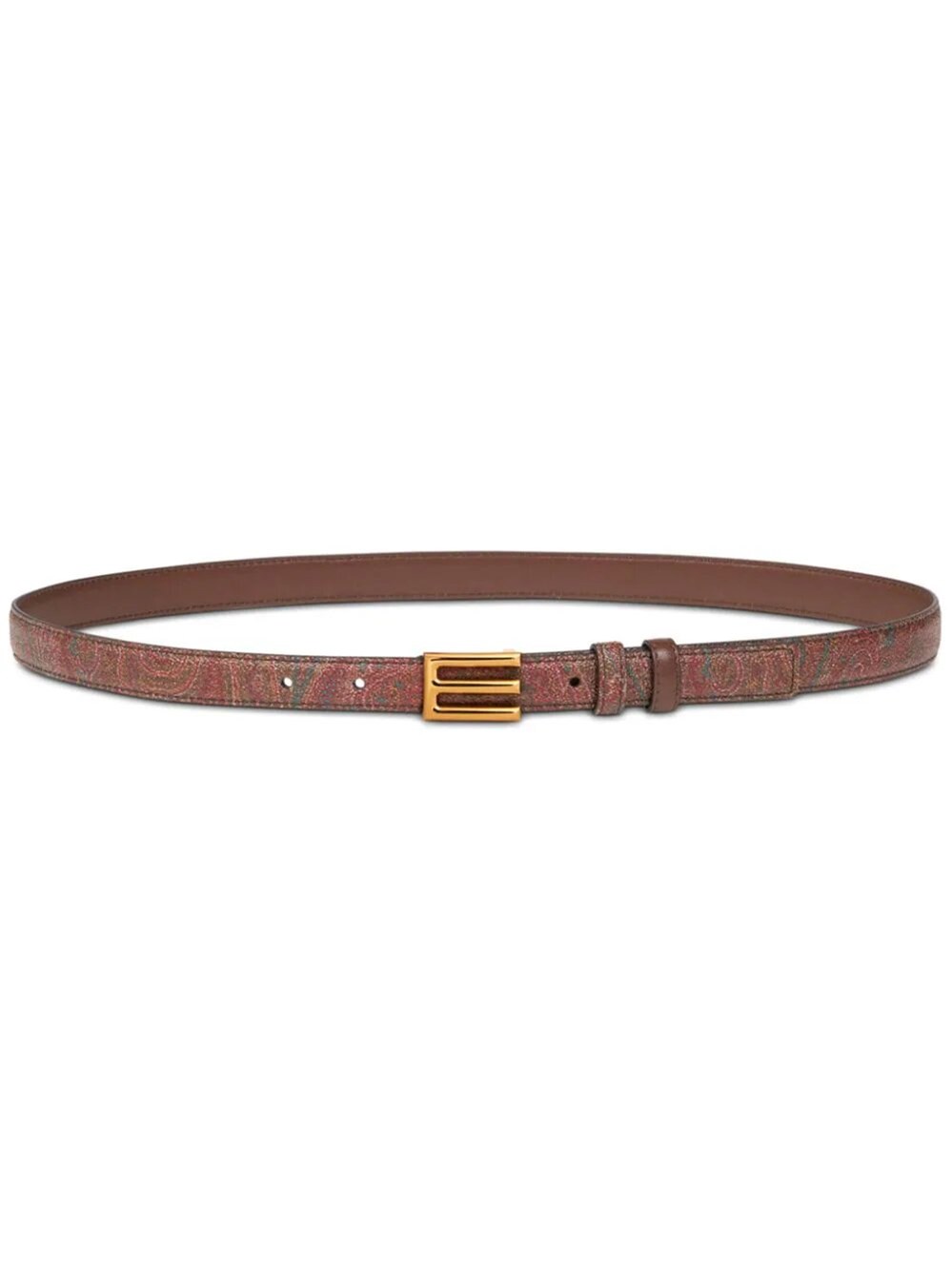 Etro Reversible Logo Leather Belt In Brown