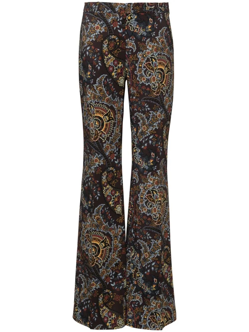 Shop Etro Paisley Print Trousers In Black  