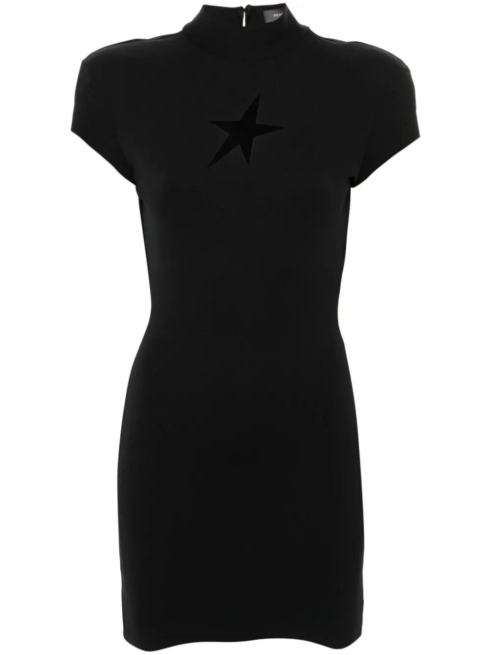 Shop Mugler Star Mini Dress In Black  