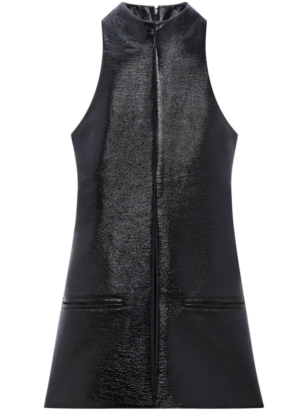 Courrèges Courreges 2 Pockets Vinyl A-line Dress Women In Black
