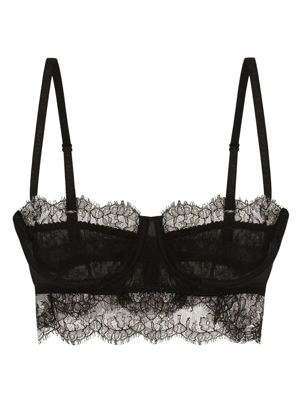 Shop Dolce & Gabbana Lace Bra In Black  