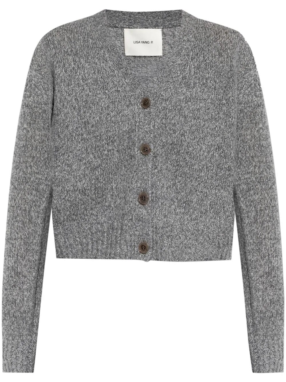 Lisa Yang V-neck Cashmere Cardigan In Gray