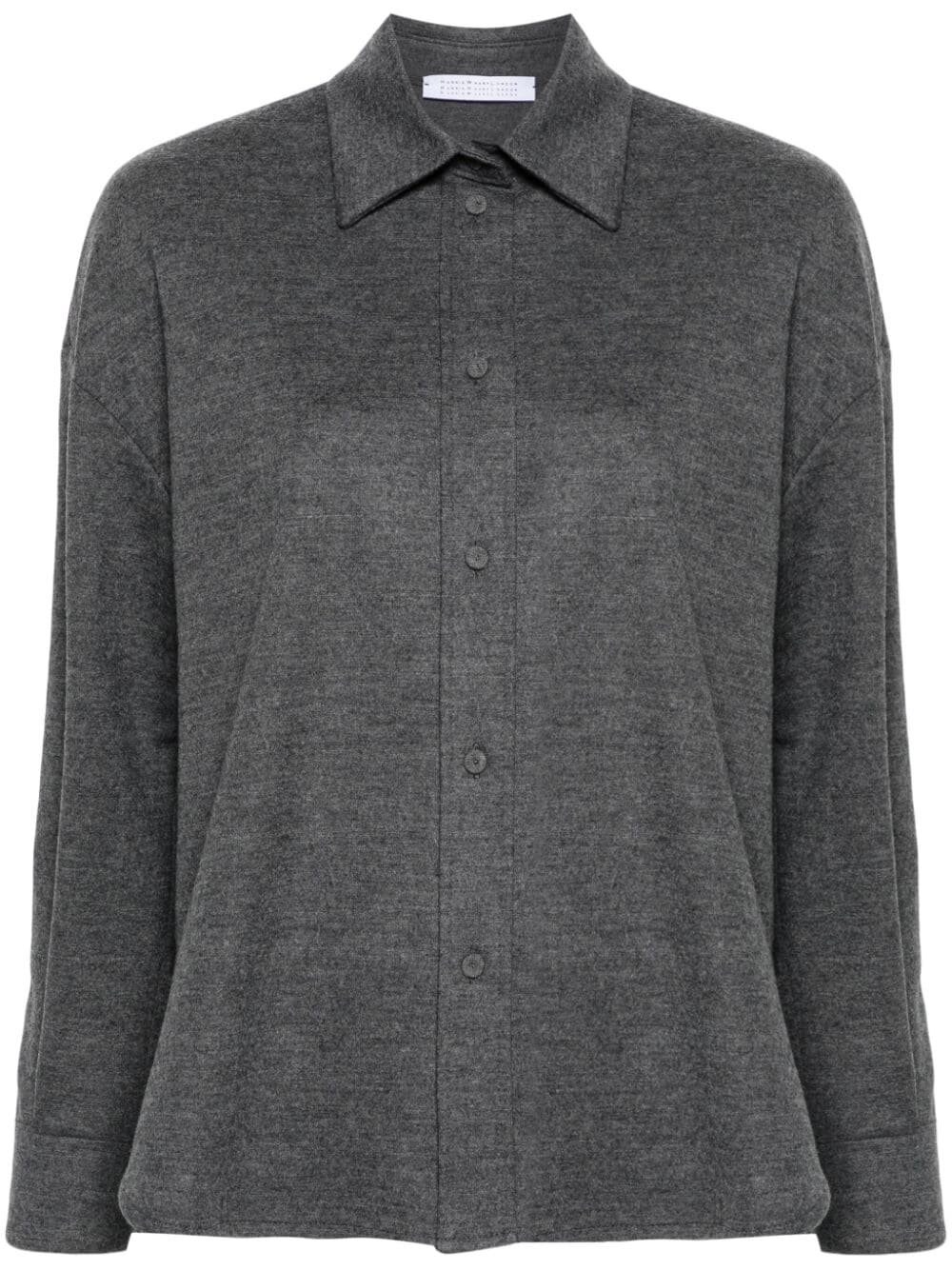 Harris Wharf London Wool Shirt In Gray