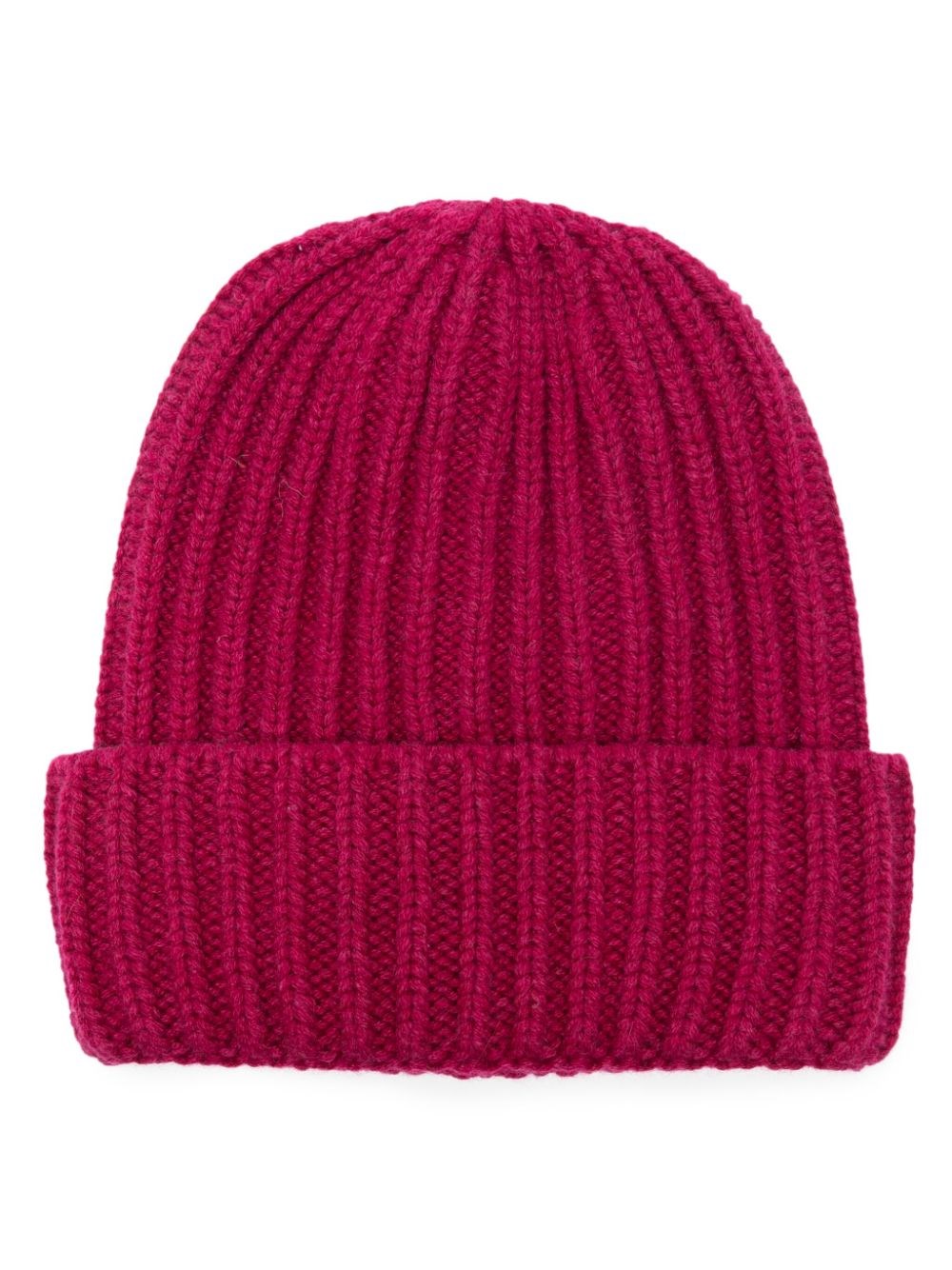 Raffaele Bettini Ribbed Beanie In Bordeaux