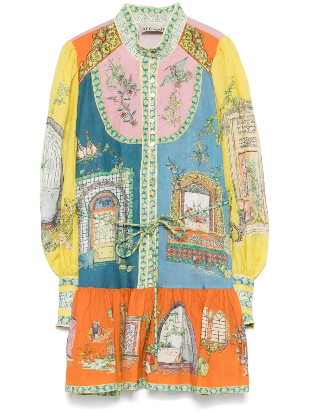 Shop Alemais Monte Mini Dress In Multi