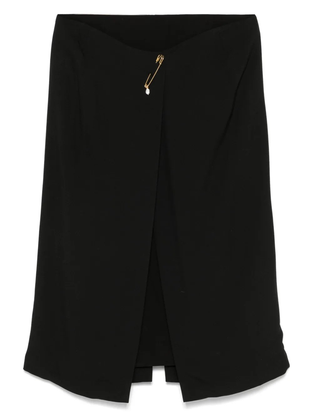 Shop Carven Wrap Skirt In Black