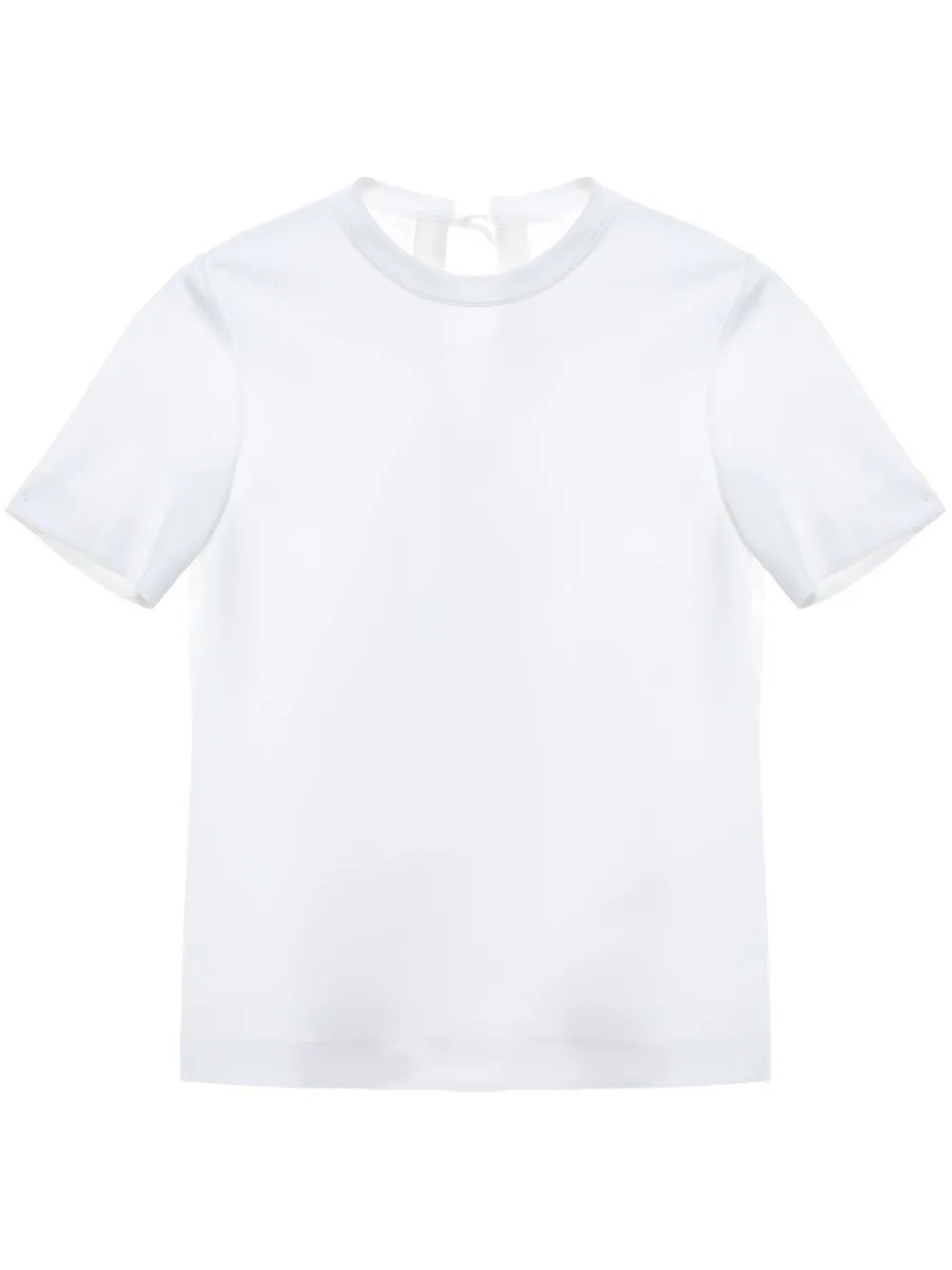 Shop Carven Fitted T-shirt In Double Satin In White
