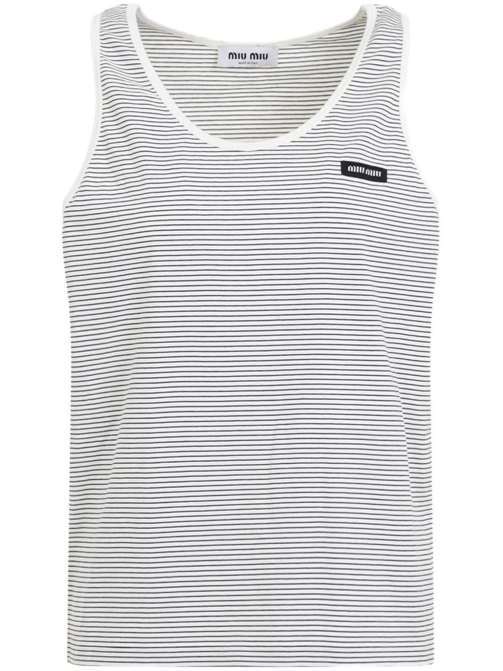 Miu Miu White Cotton Top In White