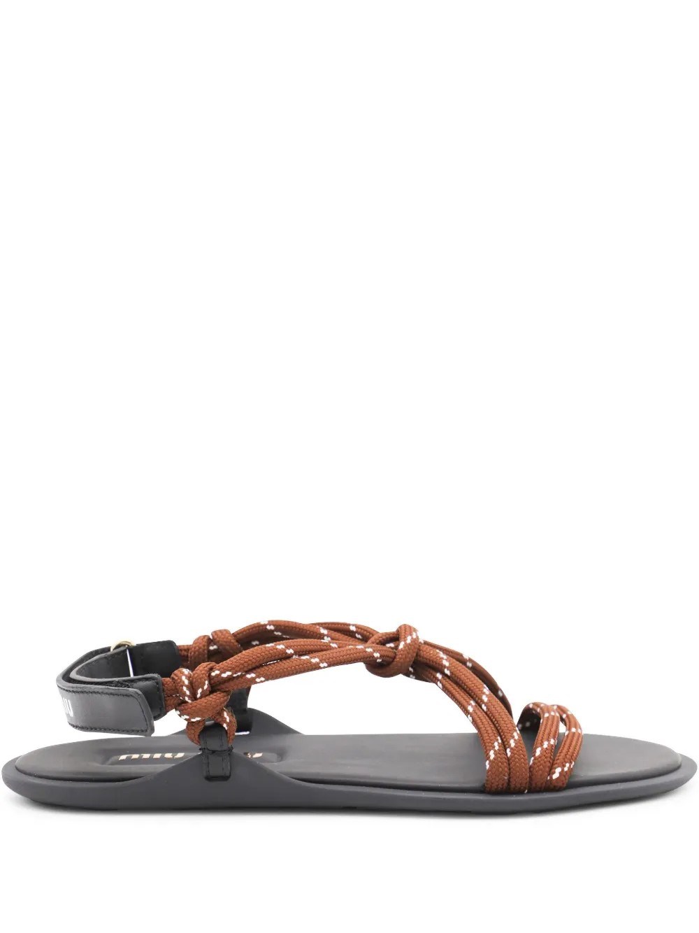 Shop Miu Miu Riviere Sandal In Brown