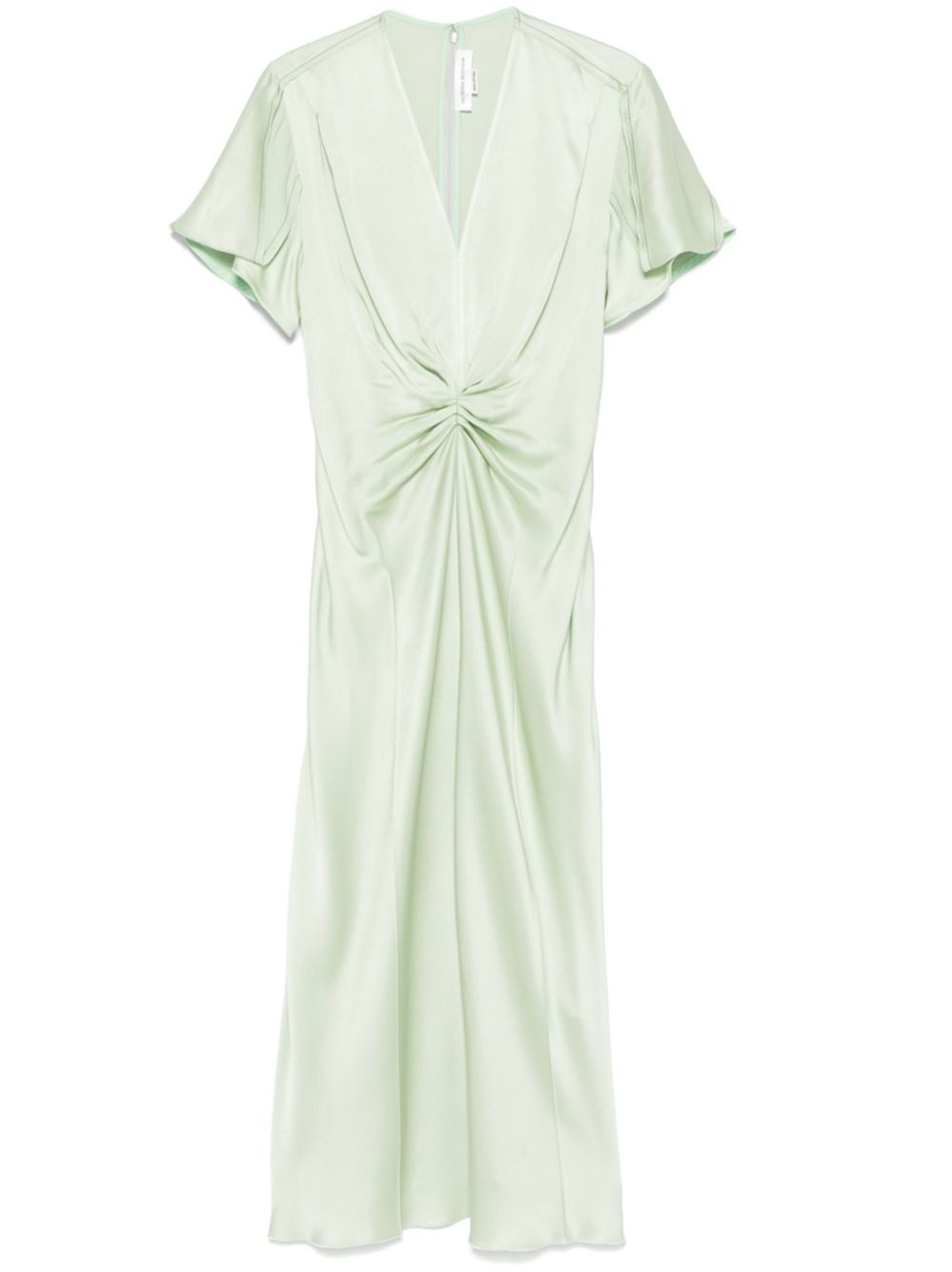 Victoria Beckham Women's Gathered V-neck Midi Dress In Green