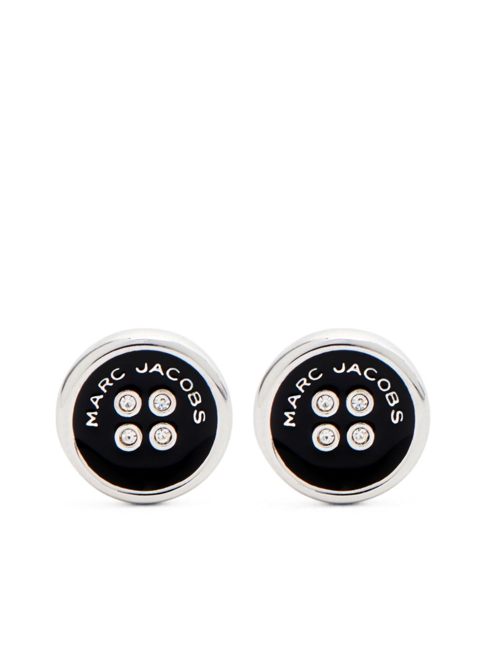 Marc Jacobs Silver 'the Button Stud' Earrings In Silver