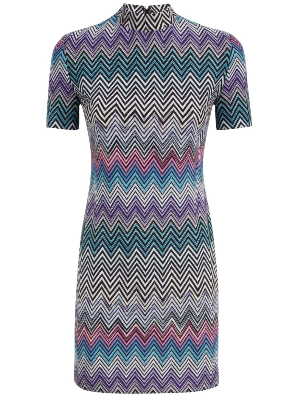 Missoni Women Zig Zag Motif Wool Mini Dress In Multi