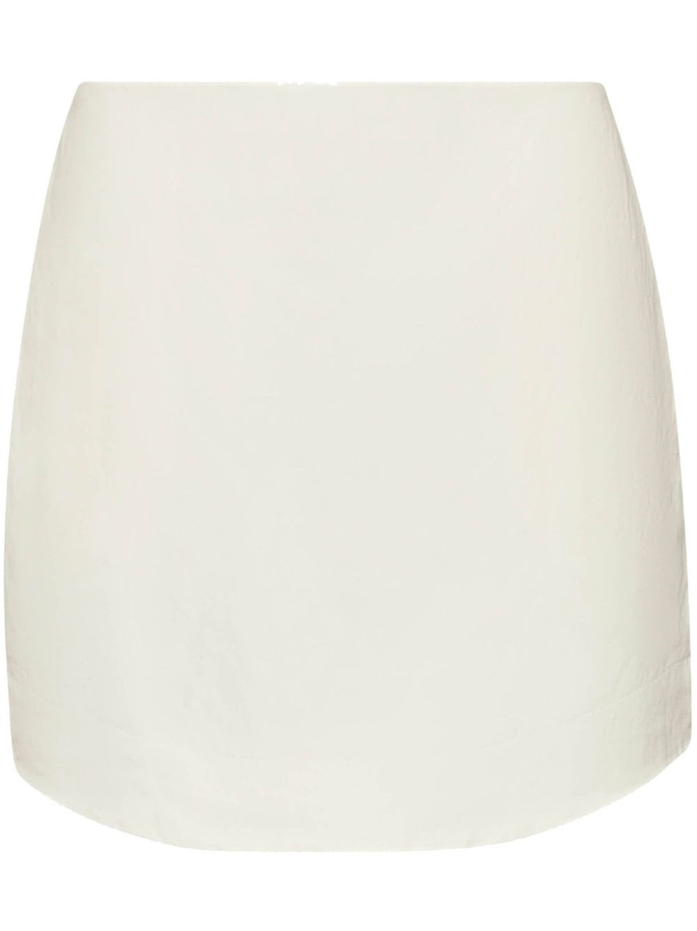 Shop Jw Anderson Curved Hem Mini Skirt In White