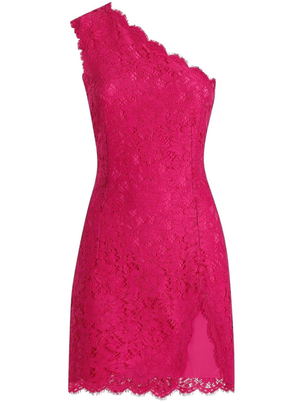 Shop Dolce & Gabbana Lace Mini Dress Lace Mini Dress In Fuchsia