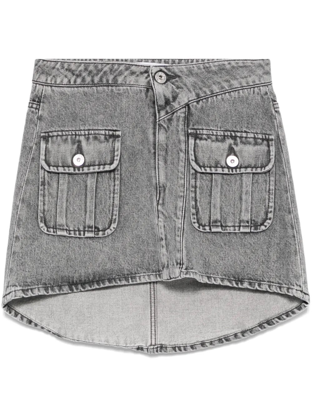 Shop Jw Anderson Patch Pocket Skirt In Gray