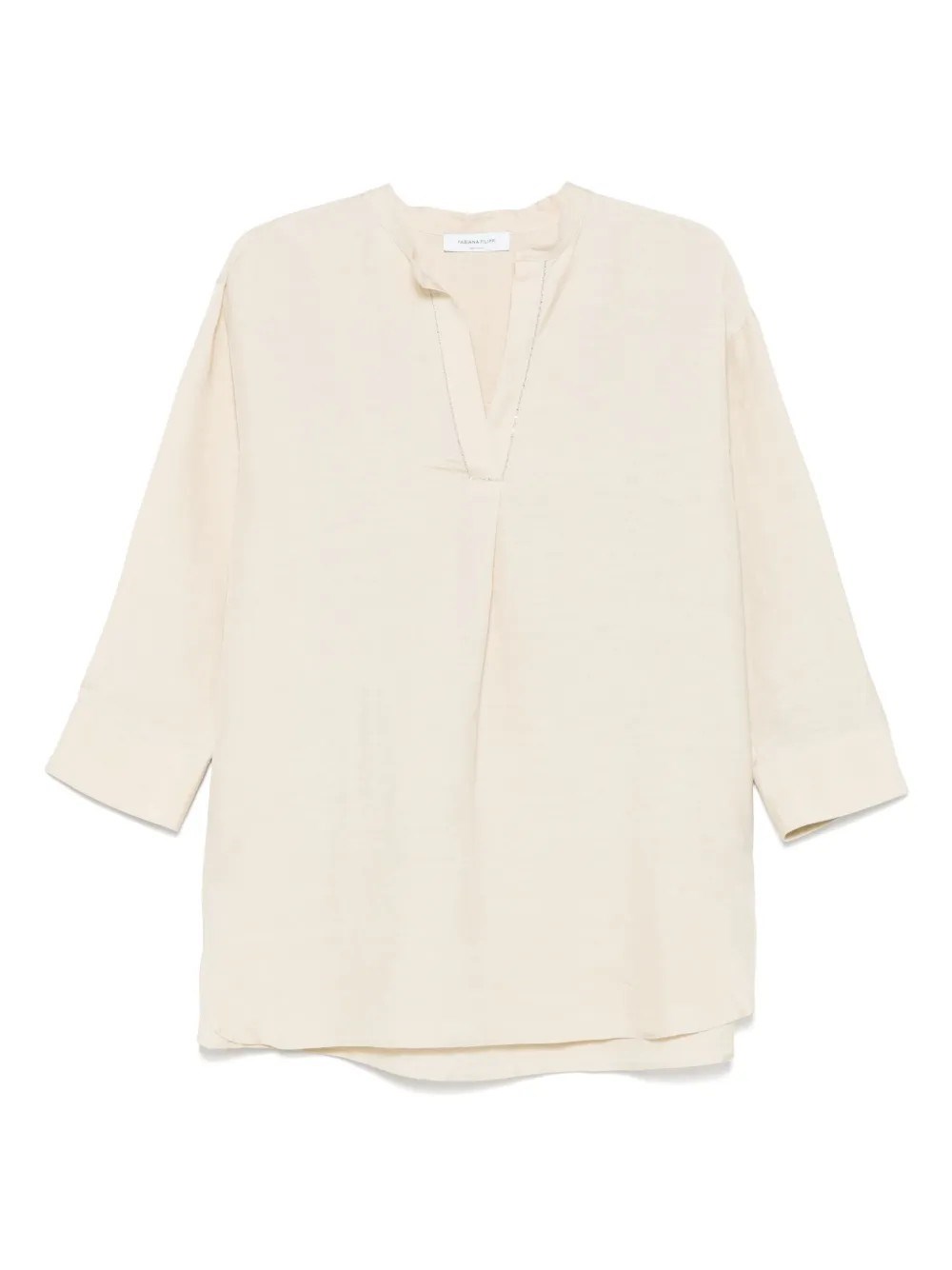 Fabiana Filippi Chain-link Detail Blouse In Beige