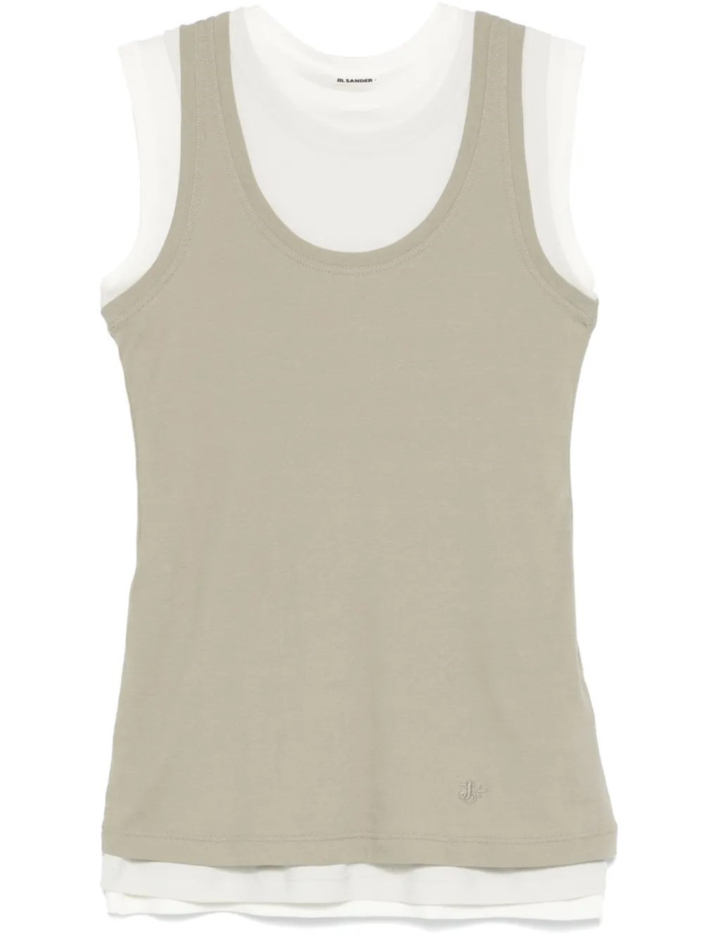 Jil Sander Three-pack Multicolor 3 Layers Tank Tops In Green