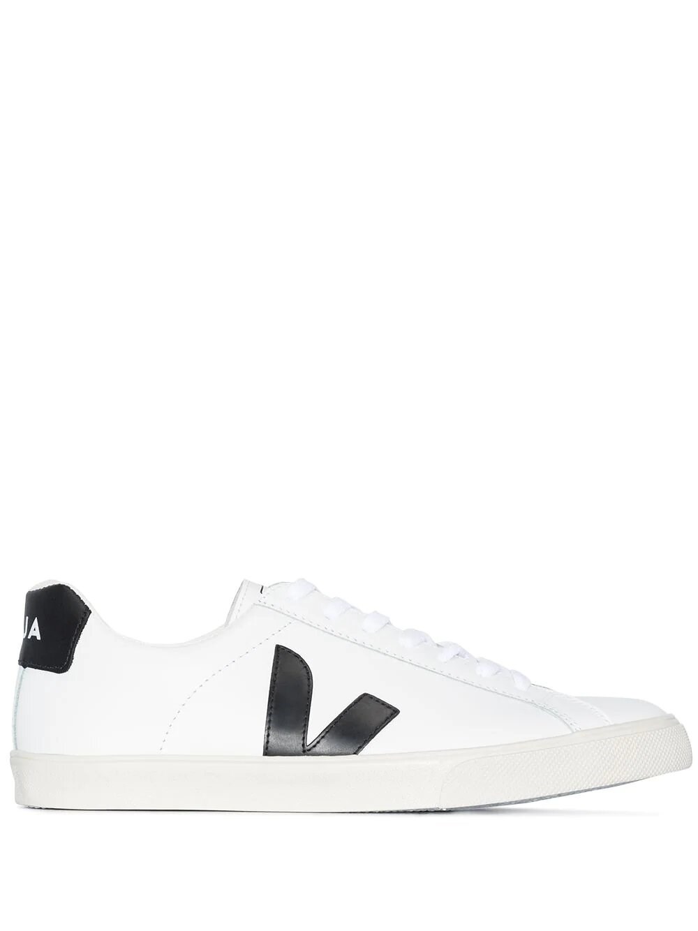 Veja Leather Esplar Logo Sneakers In White/black
