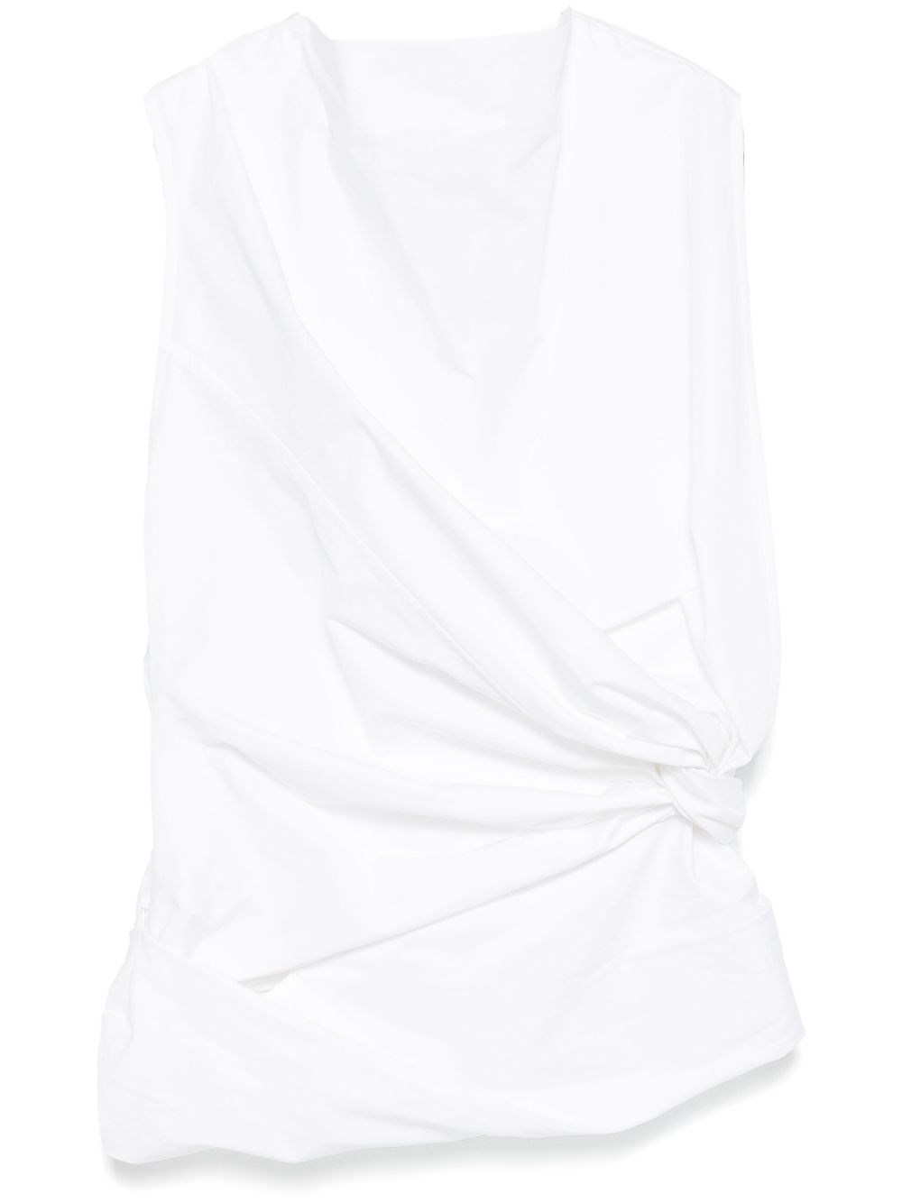 Shop Jil Sander Draped Top In White