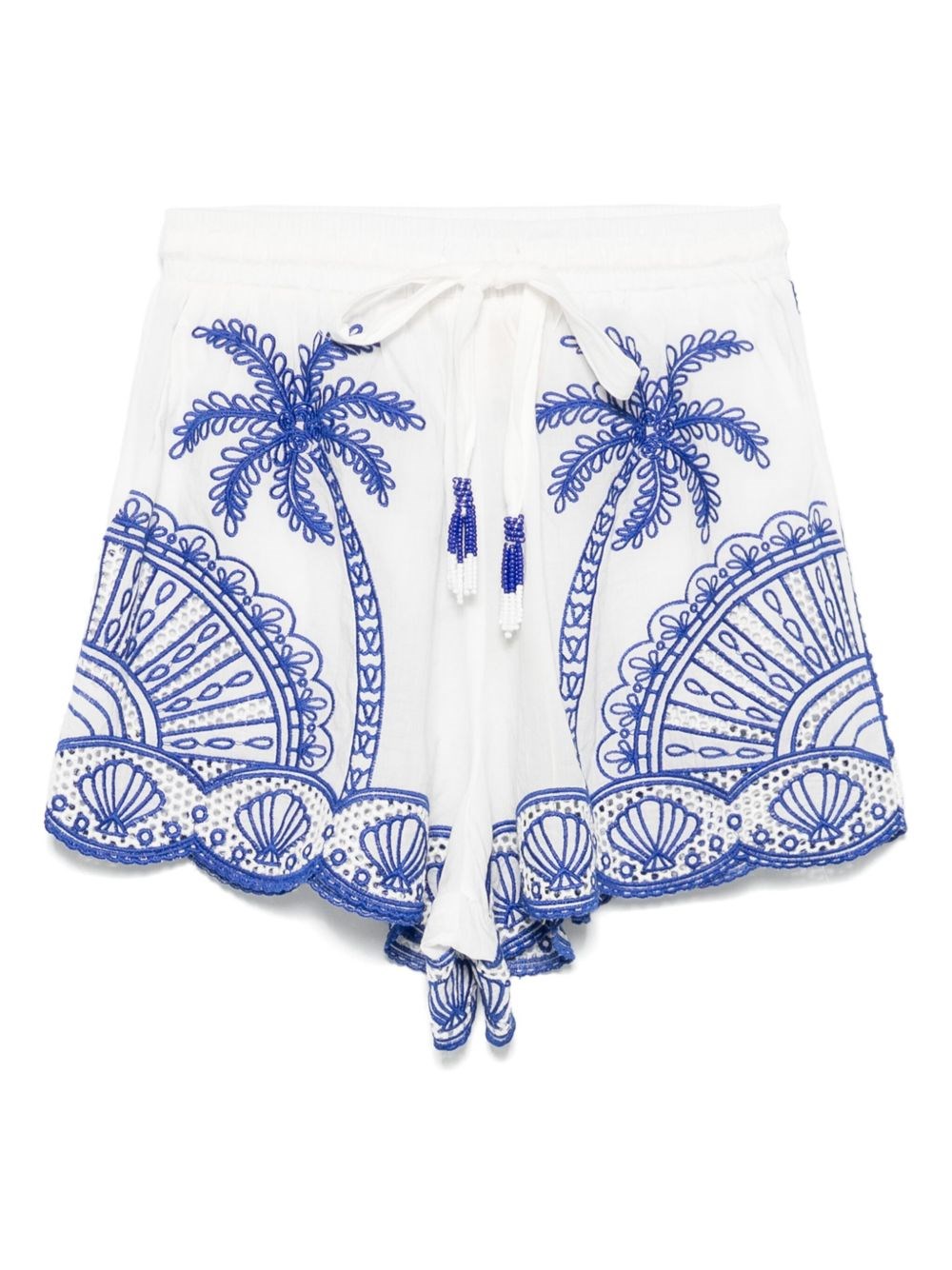 Shop Farm Rio Blu Palm Trees Short In White