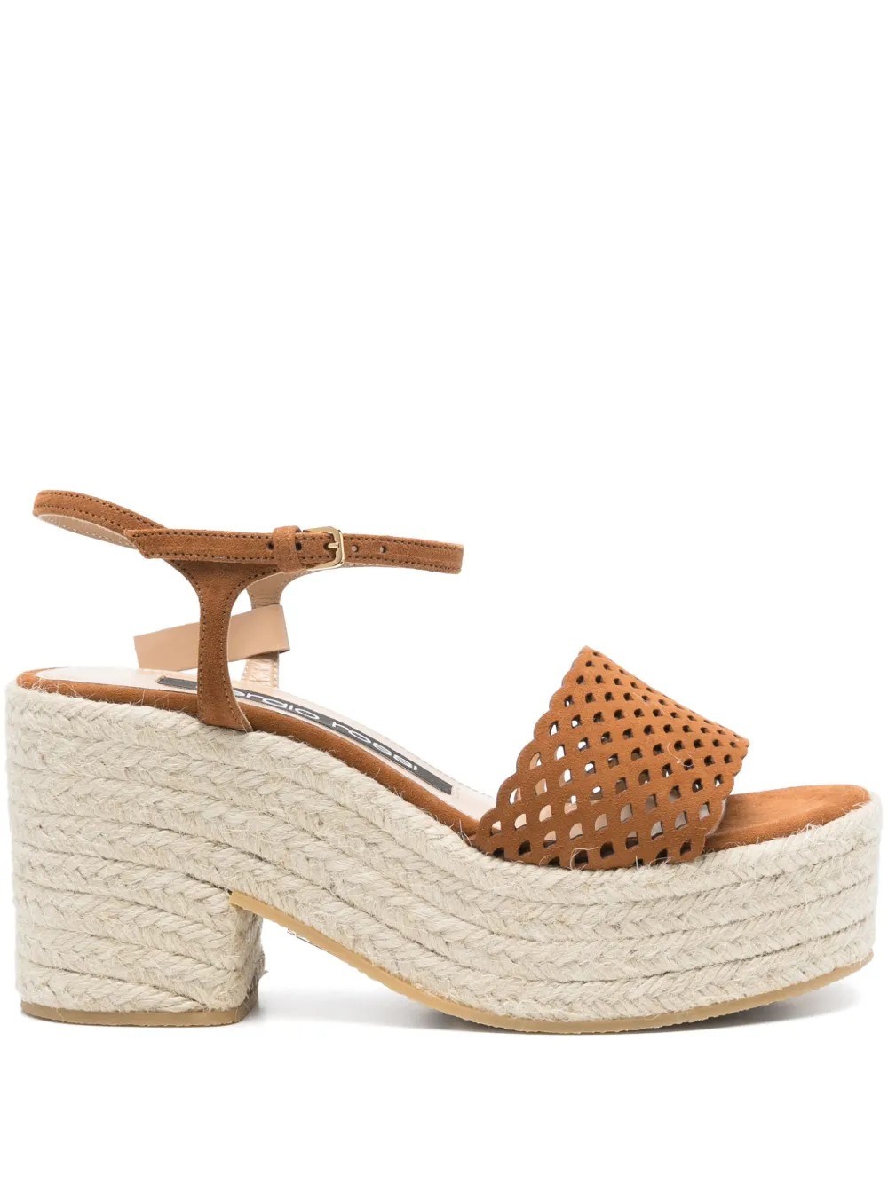 Sergio Rossi 85mm Perforated Heeled Espadrilles