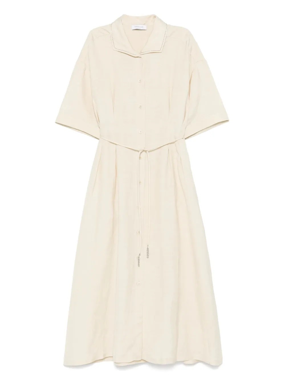 Fabiana Filippi Flared Midi Dress In Beige