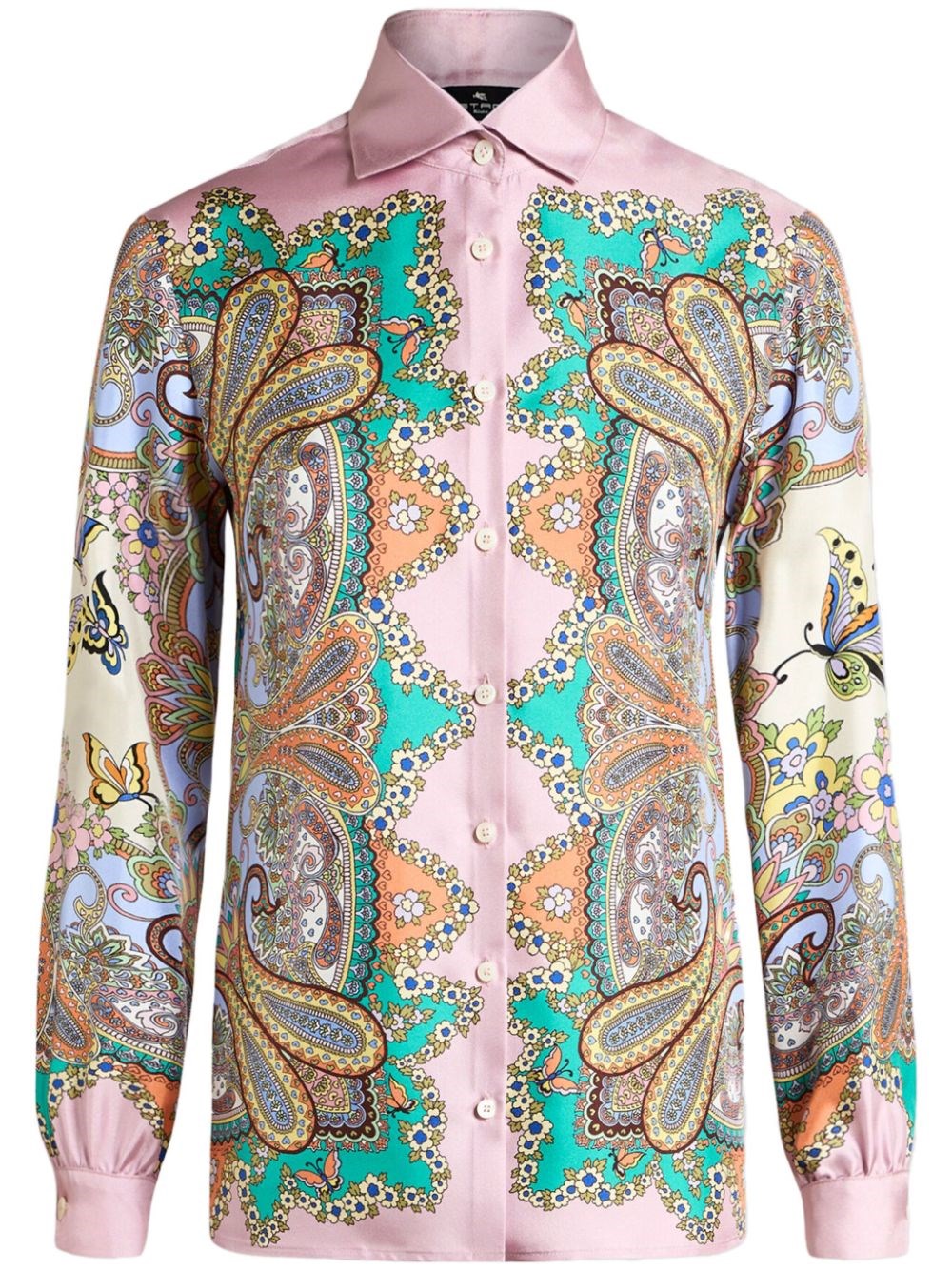 Etro Paisley-print Shirt In Green