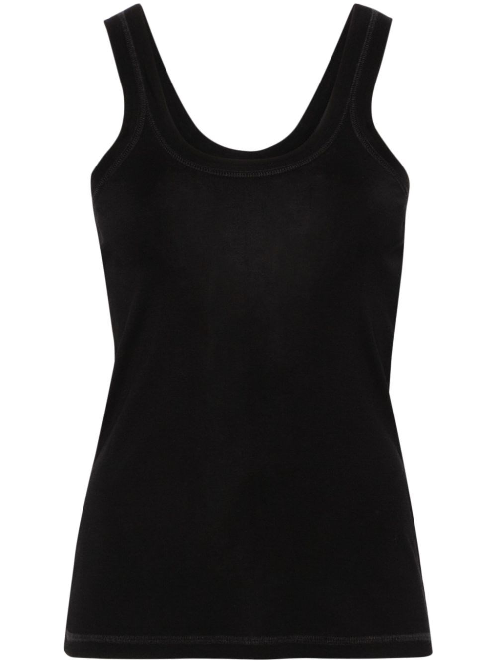 Lemaire Ribbed Sleeveless Top With In Black