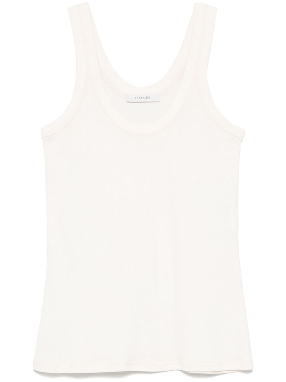 Lemaire Ribbed Cotton Tank Top In White