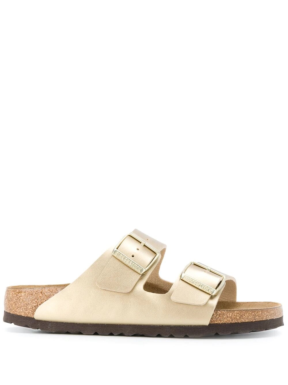 Birkenstock Airzona Birko Flor Leather Sandals In Gold