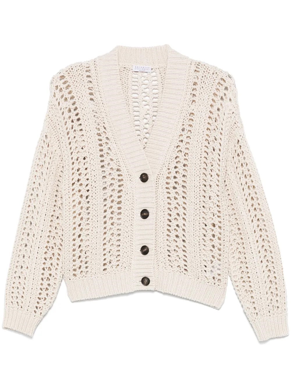 Brunello Cucinelli Cotton Cardigan In White