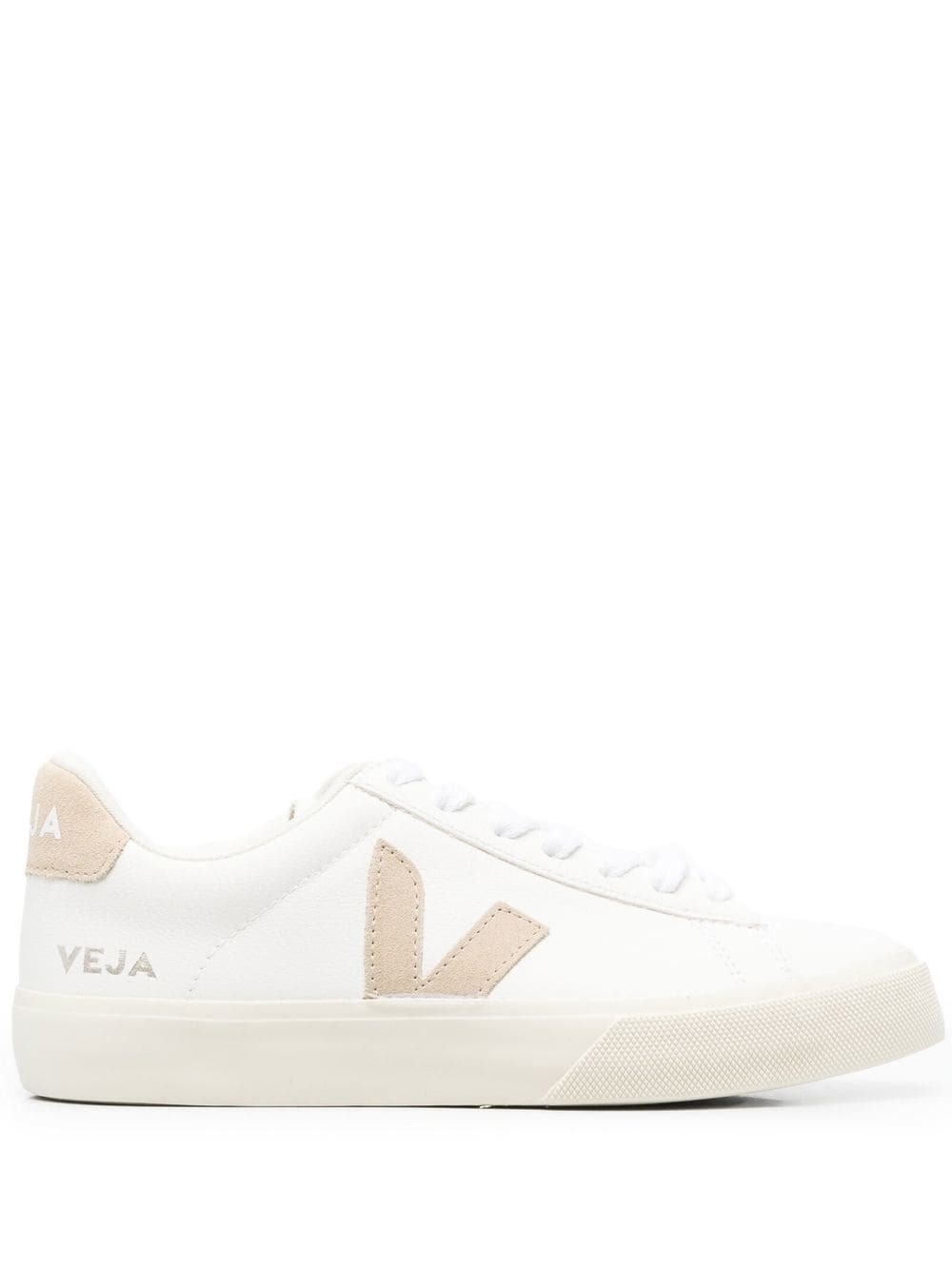 Shop Veja Campo Chrome Free Leather In White