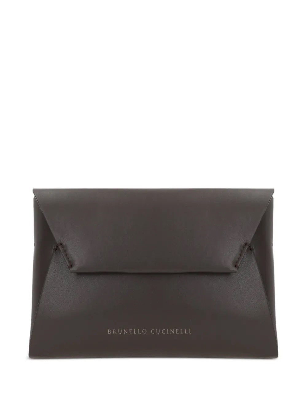 BRUNELLO CUCINELLI LEATHER DUO CLUTCH