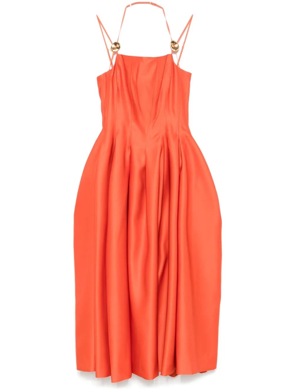 Shop Stine Goya Double Strap High-volume Dress In Orange