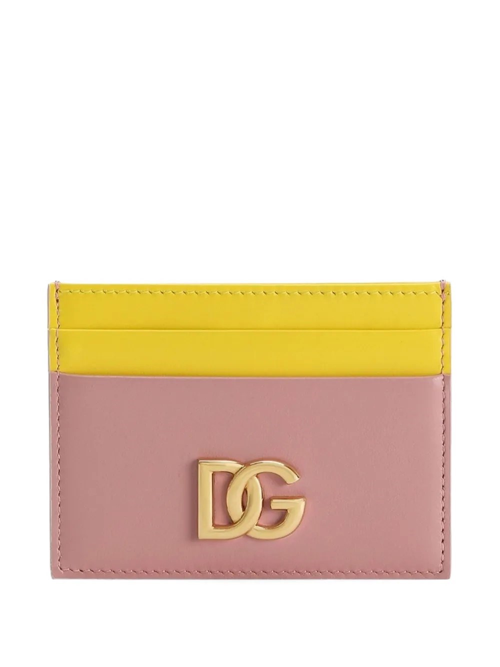 Dolce & Gabbana Two Tone Card Holder In Pink