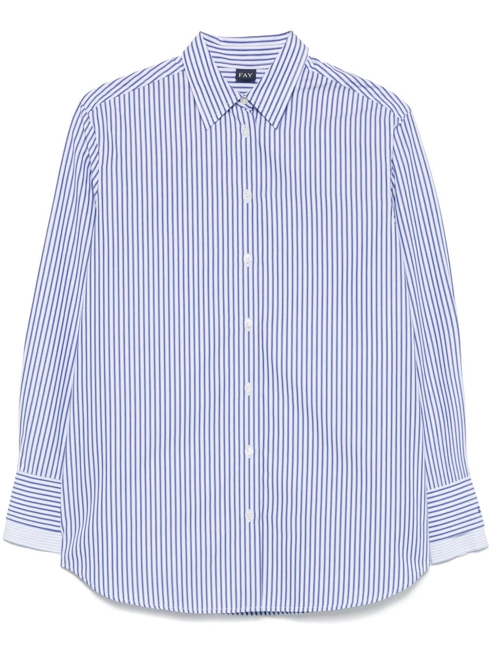 Fay Striped Cotton Shirt In White