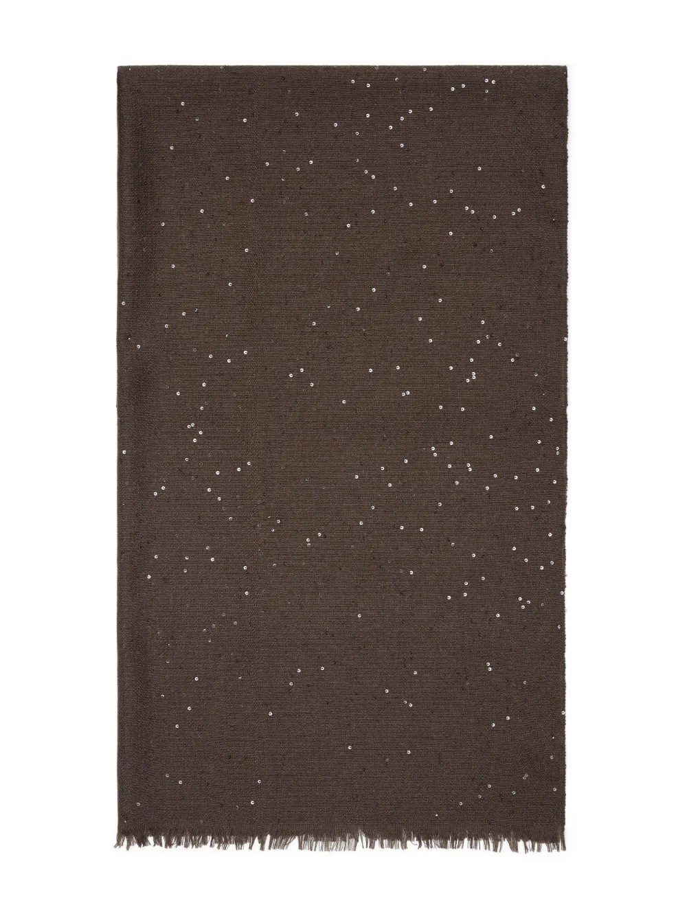 Brunello Cucinelli Sequin-embellished Scarf In Brown