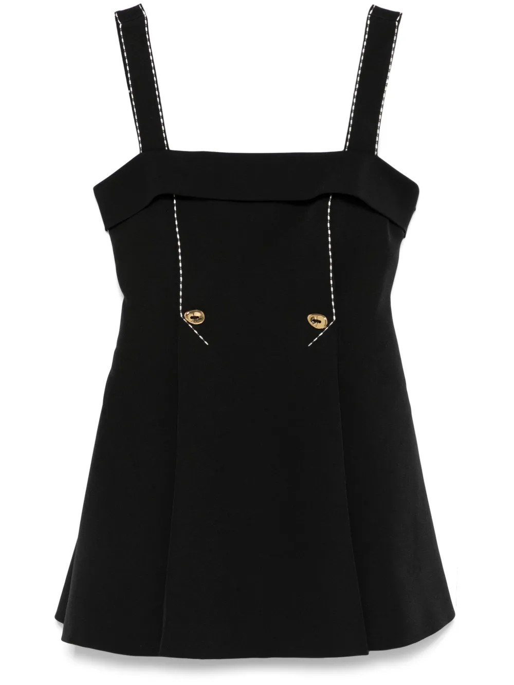 Shop Stine Goya Mini Dress With Adjustable Straps In Black