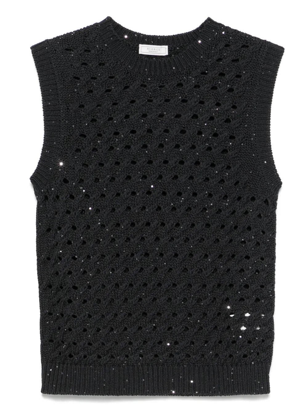 Shop Peserico Sequin Embellished Top In Blue