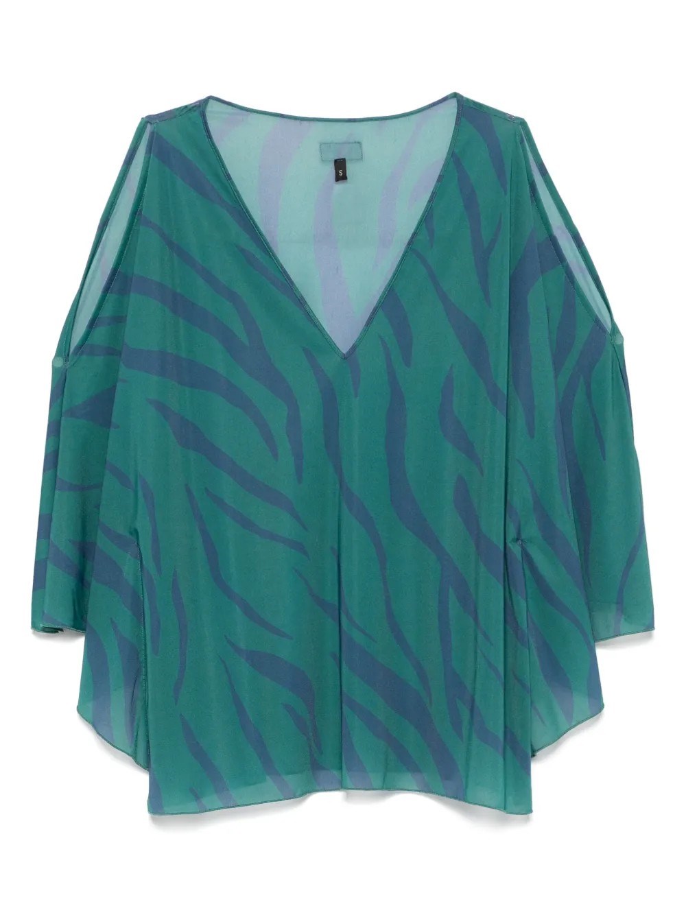 Fisico Cristina Ferrari Printed Tunic In Green