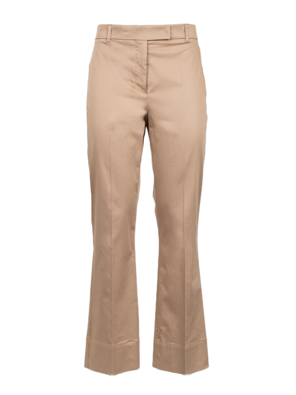 S Max Mara Felice Stretch Cotton Trouser In Beige